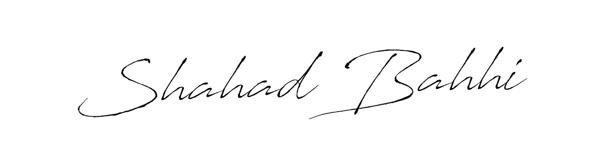Shahad Bahhi stylish signature style. Best Handwritten Sign (Antro_Vectra) for my name. Handwritten Signature Collection Ideas for my name Shahad Bahhi. Shahad Bahhi signature style 6 images and pictures png