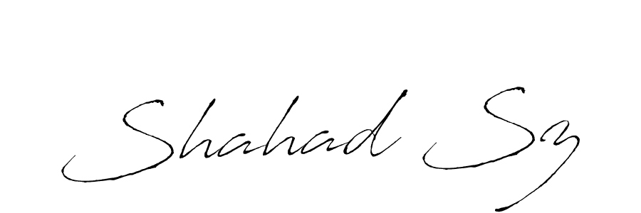 Create a beautiful signature design for name Shahad Sz. With this signature (Antro_Vectra) fonts, you can make a handwritten signature for free. Shahad Sz signature style 6 images and pictures png