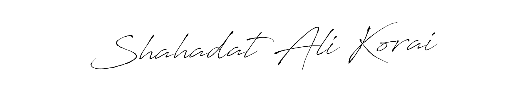 Shahadat Ali Korai stylish signature style. Best Handwritten Sign (Antro_Vectra) for my name. Handwritten Signature Collection Ideas for my name Shahadat Ali Korai. Shahadat Ali Korai signature style 6 images and pictures png