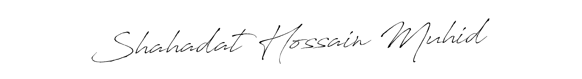 You should practise on your own different ways (Antro_Vectra) to write your name (Shahadat Hossain Muhid) in signature. don't let someone else do it for you. Shahadat Hossain Muhid signature style 6 images and pictures png