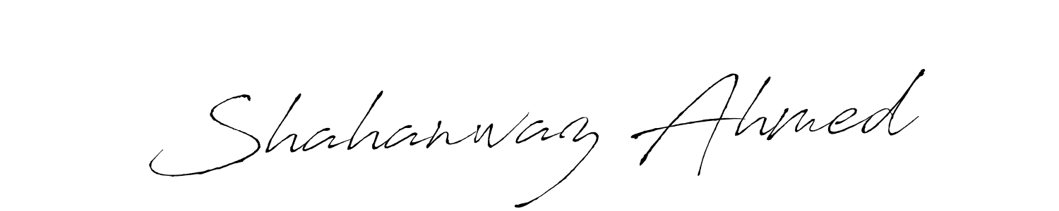 Make a beautiful signature design for name Shahanwaz Ahmed. With this signature (Antro_Vectra) style, you can create a handwritten signature for free. Shahanwaz Ahmed signature style 6 images and pictures png