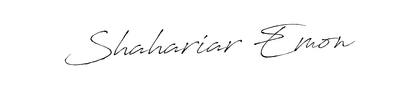 Create a beautiful signature design for name Shahariar Emon. With this signature (Antro_Vectra) fonts, you can make a handwritten signature for free. Shahariar Emon signature style 6 images and pictures png