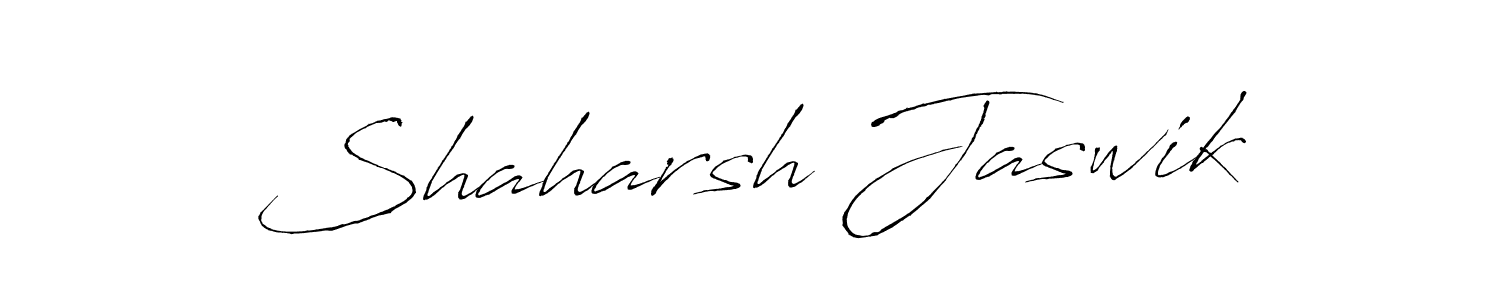 Shaharsh Jaswik stylish signature style. Best Handwritten Sign (Antro_Vectra) for my name. Handwritten Signature Collection Ideas for my name Shaharsh Jaswik. Shaharsh Jaswik signature style 6 images and pictures png