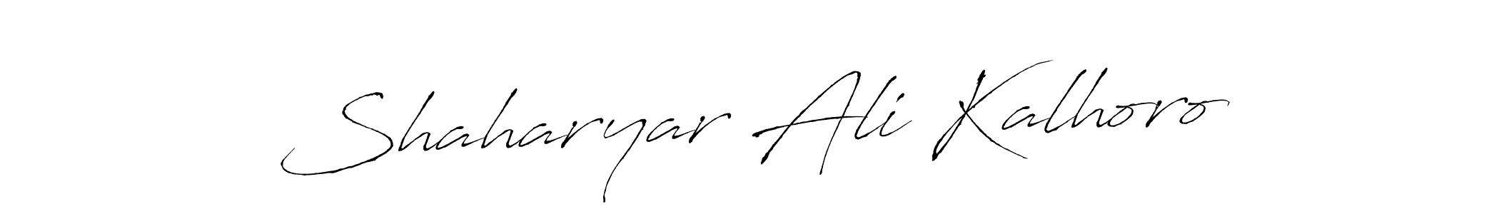 Also we have Shaharyar Ali Kalhoro name is the best signature style. Create professional handwritten signature collection using Antro_Vectra autograph style. Shaharyar Ali Kalhoro signature style 6 images and pictures png