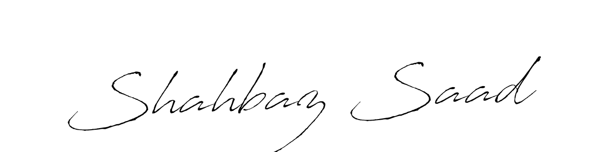 Design your own signature with our free online signature maker. With this signature software, you can create a handwritten (Antro_Vectra) signature for name Shahbaz Saad. Shahbaz Saad signature style 6 images and pictures png