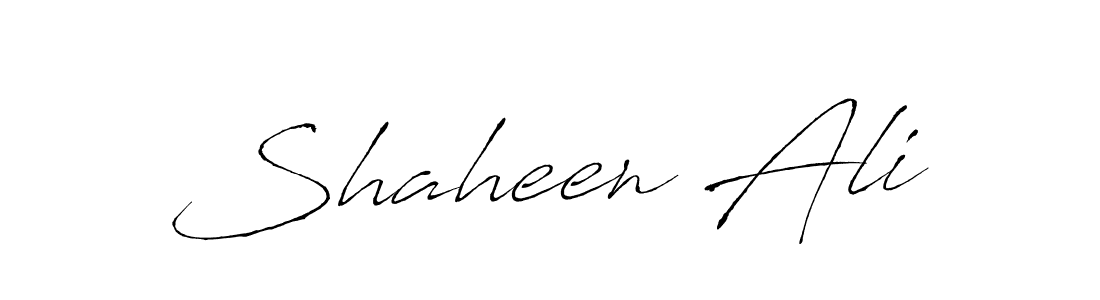 Make a beautiful signature design for name Shaheen Ali. With this signature (Antro_Vectra) style, you can create a handwritten signature for free. Shaheen Ali signature style 6 images and pictures png