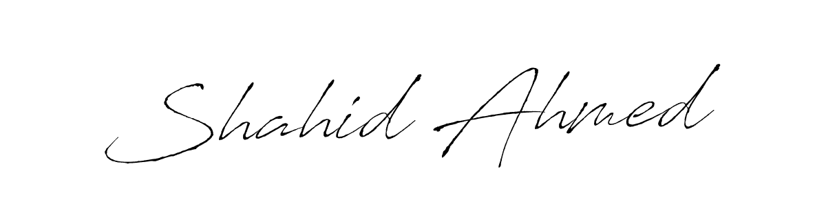 Shahid Ahmed stylish signature style. Best Handwritten Sign (Antro_Vectra) for my name. Handwritten Signature Collection Ideas for my name Shahid Ahmed. Shahid Ahmed signature style 6 images and pictures png