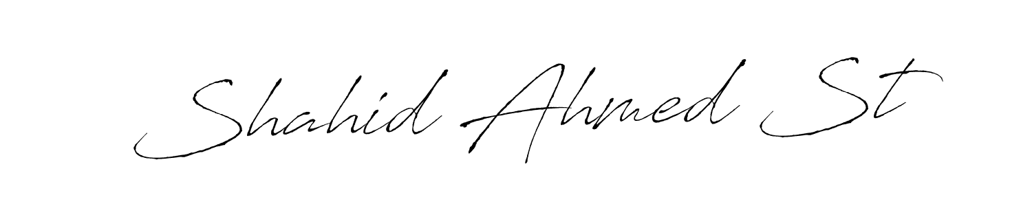 How to make Shahid Ahmed St name signature. Use Antro_Vectra style for creating short signs online. This is the latest handwritten sign. Shahid Ahmed St signature style 6 images and pictures png