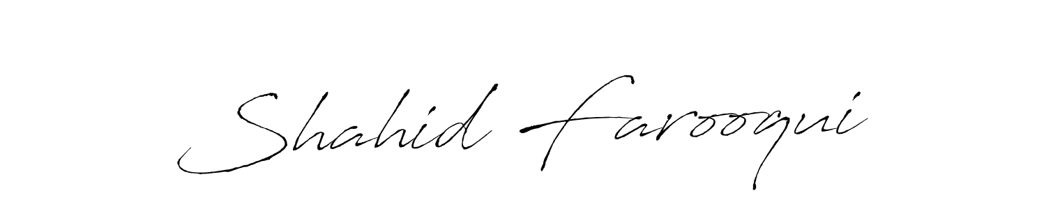 Make a beautiful signature design for name Shahid Farooqui. With this signature (Antro_Vectra) style, you can create a handwritten signature for free. Shahid Farooqui signature style 6 images and pictures png