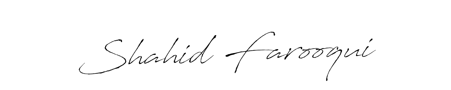 Make a beautiful signature design for name Shahid Farooqui. With this signature (Antro_Vectra) style, you can create a handwritten signature for free. Shahid Farooqui signature style 6 images and pictures png