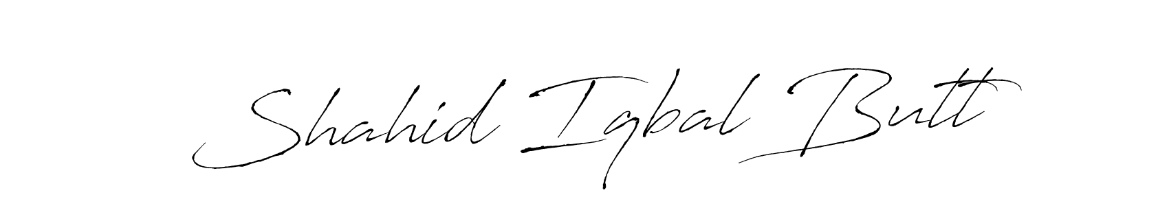 Make a beautiful signature design for name Shahid Iqbal Butt. With this signature (Antro_Vectra) style, you can create a handwritten signature for free. Shahid Iqbal Butt signature style 6 images and pictures png