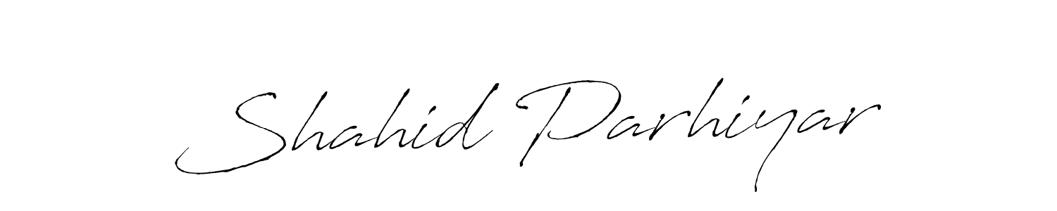 Create a beautiful signature design for name Shahid Parhiyar. With this signature (Antro_Vectra) fonts, you can make a handwritten signature for free. Shahid Parhiyar signature style 6 images and pictures png