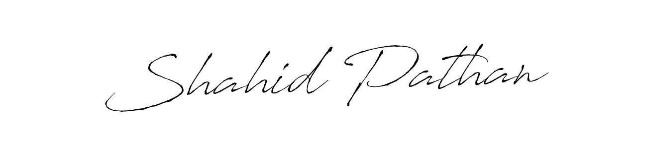 How to make Shahid Pathan name signature. Use Antro_Vectra style for creating short signs online. This is the latest handwritten sign. Shahid Pathan signature style 6 images and pictures png