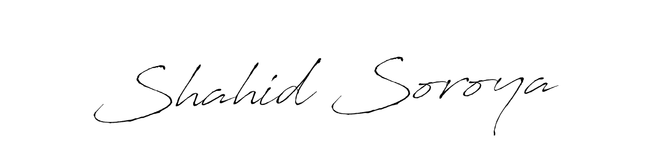 Create a beautiful signature design for name Shahid Soroya. With this signature (Antro_Vectra) fonts, you can make a handwritten signature for free. Shahid Soroya signature style 6 images and pictures png