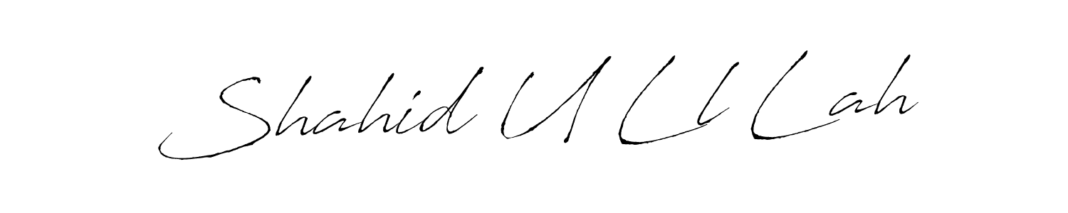 Design your own signature with our free online signature maker. With this signature software, you can create a handwritten (Antro_Vectra) signature for name Shahid U Ll Lah. Shahid U Ll Lah signature style 6 images and pictures png