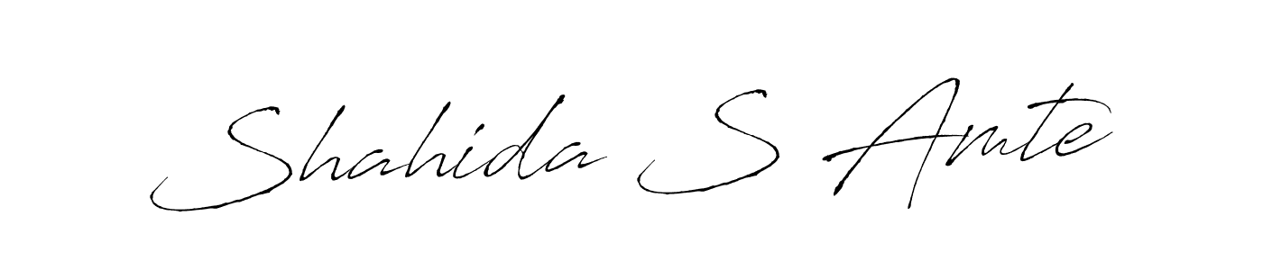 Design your own signature with our free online signature maker. With this signature software, you can create a handwritten (Antro_Vectra) signature for name Shahida S Amte. Shahida S Amte signature style 6 images and pictures png