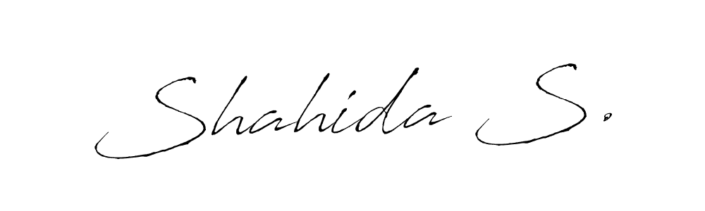 Shahida S. stylish signature style. Best Handwritten Sign (Antro_Vectra) for my name. Handwritten Signature Collection Ideas for my name Shahida S.. Shahida S. signature style 6 images and pictures png