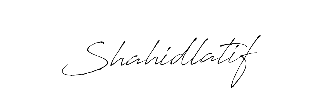 Make a beautiful signature design for name Shahidlatif. With this signature (Antro_Vectra) style, you can create a handwritten signature for free. Shahidlatif signature style 6 images and pictures png