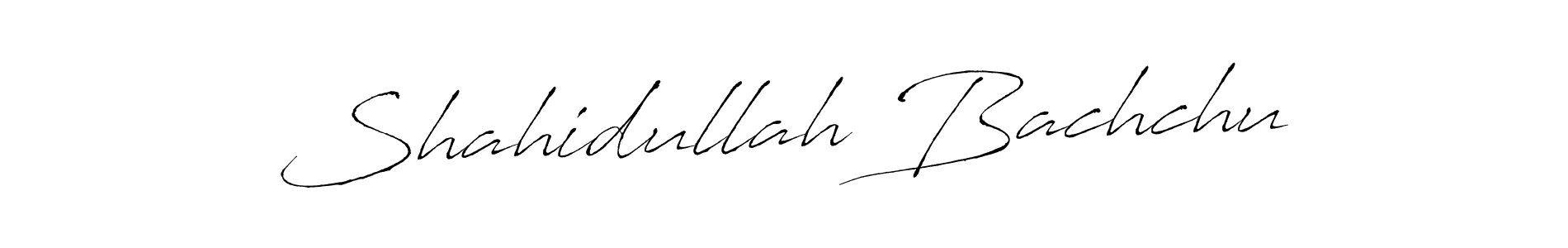 How to make Shahidullah Bachchu name signature. Use Antro_Vectra style for creating short signs online. This is the latest handwritten sign. Shahidullah Bachchu signature style 6 images and pictures png
