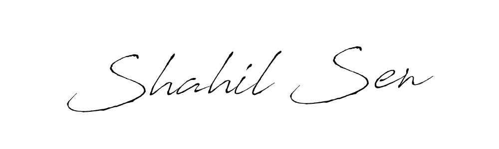 How to make Shahil Sen signature? Antro_Vectra is a professional autograph style. Create handwritten signature for Shahil Sen name. Shahil Sen signature style 6 images and pictures png