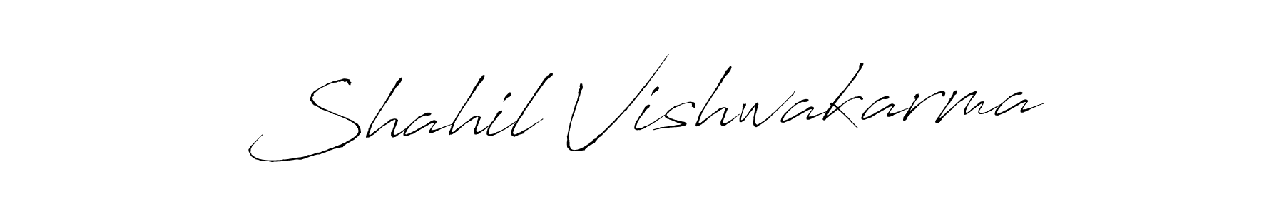 How to make Shahil Vishwakarma signature? Antro_Vectra is a professional autograph style. Create handwritten signature for Shahil Vishwakarma name. Shahil Vishwakarma signature style 6 images and pictures png