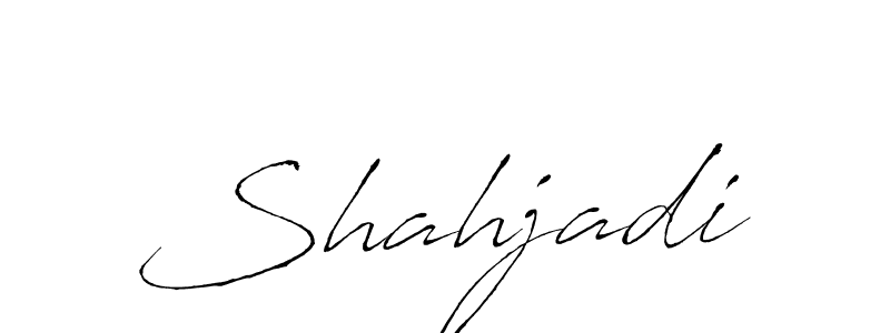Use a signature maker to create a handwritten signature online. With this signature software, you can design (Antro_Vectra) your own signature for name Shahjadi. Shahjadi signature style 6 images and pictures png