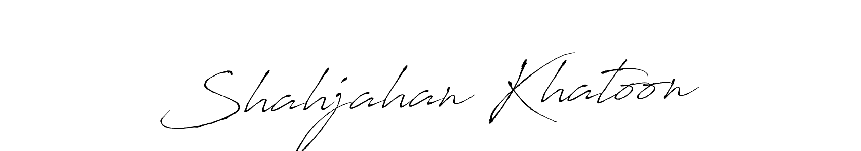 Create a beautiful signature design for name Shahjahan Khatoon. With this signature (Antro_Vectra) fonts, you can make a handwritten signature for free. Shahjahan Khatoon signature style 6 images and pictures png