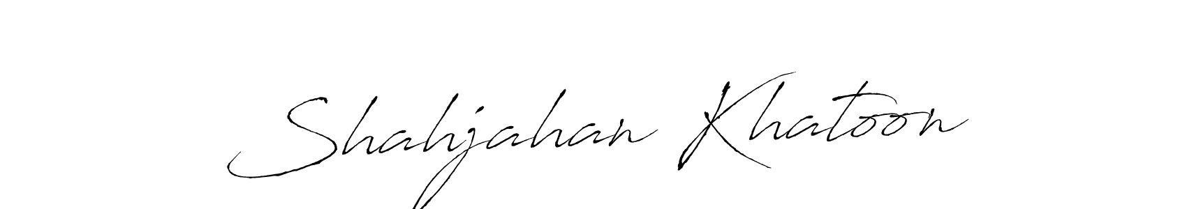 How to make Shahjahan Khatoon name signature. Use Antro_Vectra style for creating short signs online. This is the latest handwritten sign. Shahjahan Khatoon signature style 6 images and pictures png