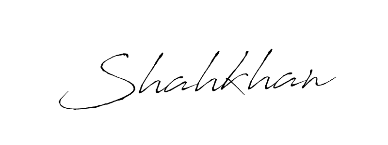 How to make Shahkhan name signature. Use Antro_Vectra style for creating short signs online. This is the latest handwritten sign. Shahkhan signature style 6 images and pictures png