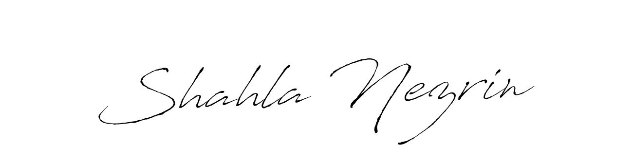 You should practise on your own different ways (Antro_Vectra) to write your name (Shahla Nezrin) in signature. don't let someone else do it for you. Shahla Nezrin signature style 6 images and pictures png