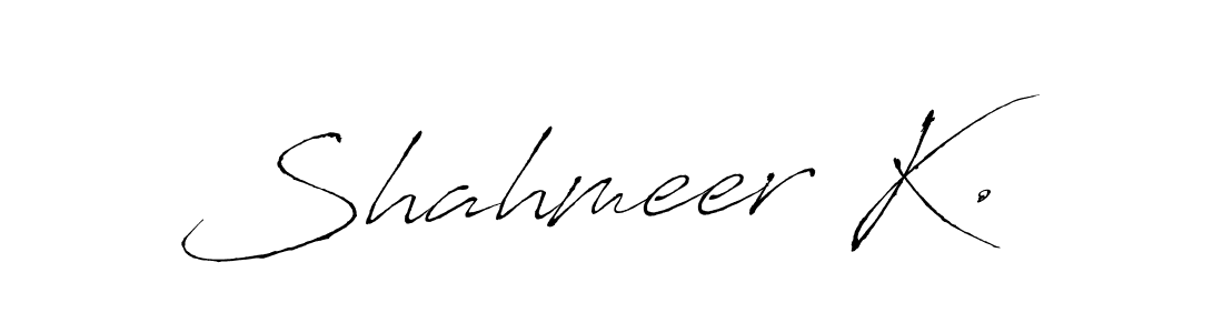 Also You can easily find your signature by using the search form. We will create Shahmeer K. name handwritten signature images for you free of cost using Antro_Vectra sign style. Shahmeer K. signature style 6 images and pictures png