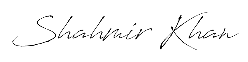 Use a signature maker to create a handwritten signature online. With this signature software, you can design (Antro_Vectra) your own signature for name Shahmir Khan. Shahmir Khan signature style 6 images and pictures png