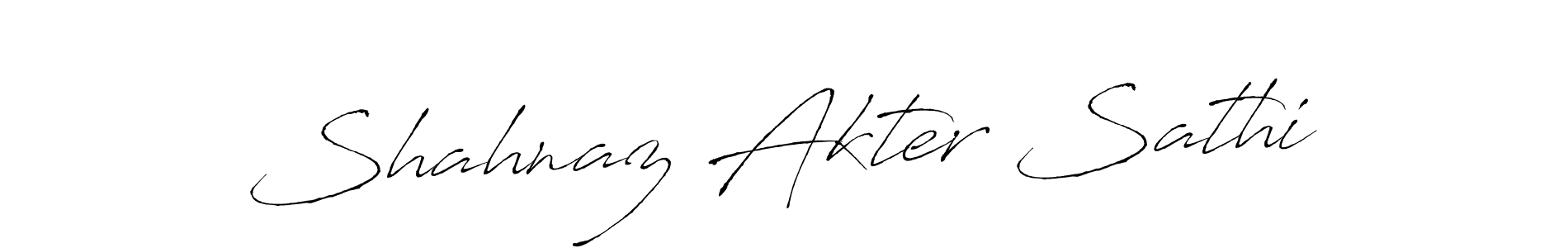 Make a beautiful signature design for name Shahnaz Akter Sathi. With this signature (Antro_Vectra) style, you can create a handwritten signature for free. Shahnaz Akter Sathi signature style 6 images and pictures png