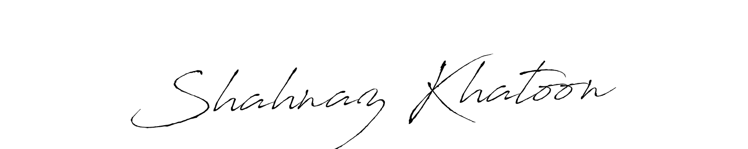 How to make Shahnaz Khatoon name signature. Use Antro_Vectra style for creating short signs online. This is the latest handwritten sign. Shahnaz Khatoon signature style 6 images and pictures png
