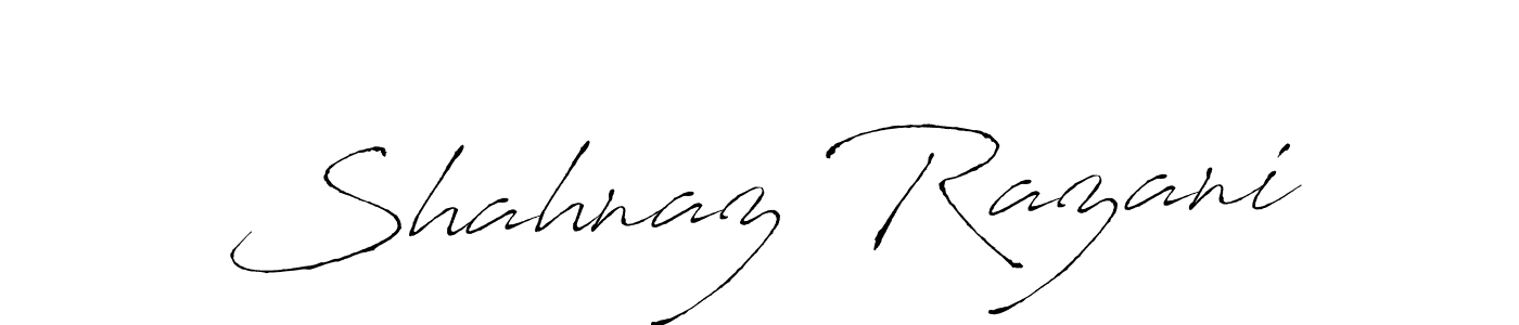 This is the best signature style for the Shahnaz Razani name. Also you like these signature font (Antro_Vectra). Mix name signature. Shahnaz Razani signature style 6 images and pictures png
