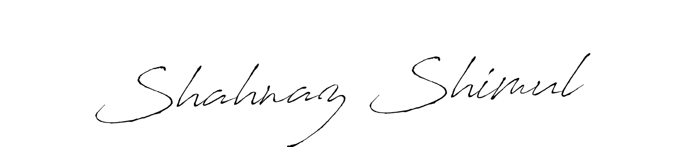 Shahnaz Shimul stylish signature style. Best Handwritten Sign (Antro_Vectra) for my name. Handwritten Signature Collection Ideas for my name Shahnaz Shimul. Shahnaz Shimul signature style 6 images and pictures png