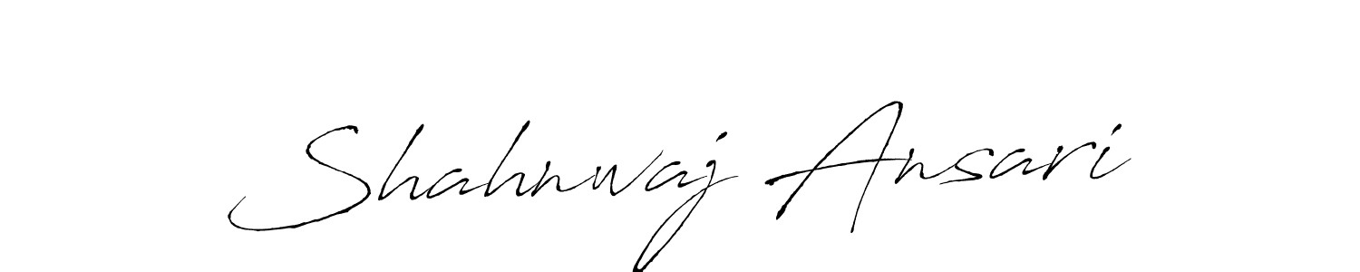 Make a beautiful signature design for name Shahnwaj Ansari. With this signature (Antro_Vectra) style, you can create a handwritten signature for free. Shahnwaj Ansari signature style 6 images and pictures png