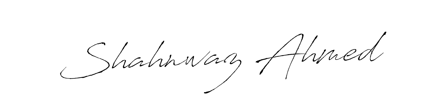 How to make Shahnwaz Ahmed name signature. Use Antro_Vectra style for creating short signs online. This is the latest handwritten sign. Shahnwaz Ahmed signature style 6 images and pictures png