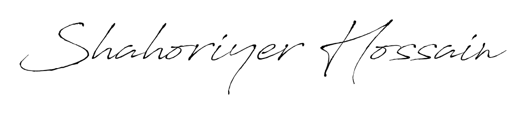Practice writing Shahoriyer Hossain with the flow of Antro_Vectra lettering. A fantastic source of inspiration for developing your personal signature style. Shahoriyer Hossain signature style 6 images and pictures png