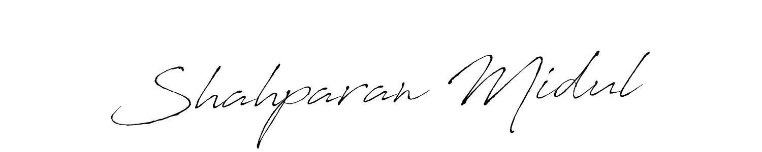 Create a beautiful signature design for name Shahparan Midul. With this signature (Antro_Vectra) fonts, you can make a handwritten signature for free. Shahparan Midul signature style 6 images and pictures png