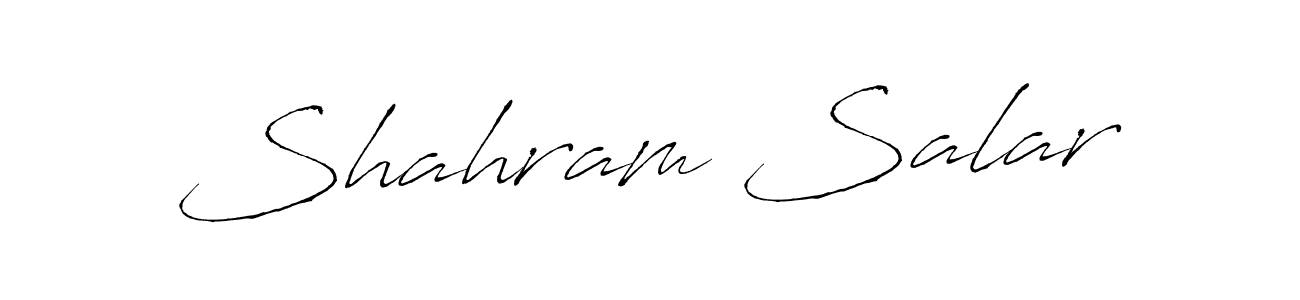 How to make Shahram Salar name signature. Use Antro_Vectra style for creating short signs online. This is the latest handwritten sign. Shahram Salar signature style 6 images and pictures png