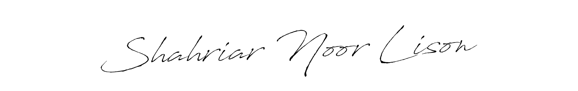 Antro_Vectra is a professional signature style that is perfect for those who want to add a touch of class to their signature. It is also a great choice for those who want to make their signature more unique. Get Shahriar Noor Lison name to fancy signature for free. Shahriar Noor Lison signature style 6 images and pictures png