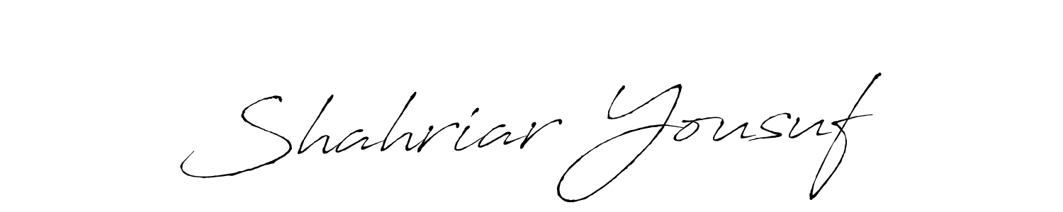 Create a beautiful signature design for name Shahriar Yousuf. With this signature (Antro_Vectra) fonts, you can make a handwritten signature for free. Shahriar Yousuf signature style 6 images and pictures png