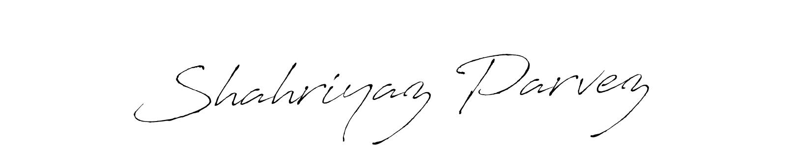 Make a beautiful signature design for name Shahriyaz Parvez. With this signature (Antro_Vectra) style, you can create a handwritten signature for free. Shahriyaz Parvez signature style 6 images and pictures png