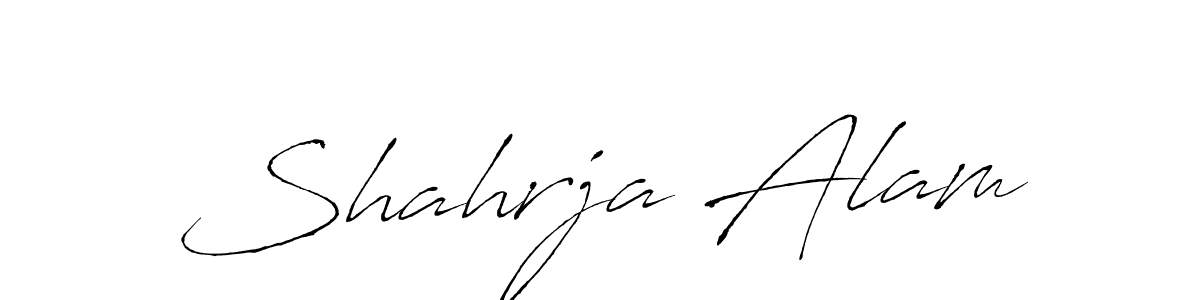 Design your own signature with our free online signature maker. With this signature software, you can create a handwritten (Antro_Vectra) signature for name Shahrja Alam. Shahrja Alam signature style 6 images and pictures png