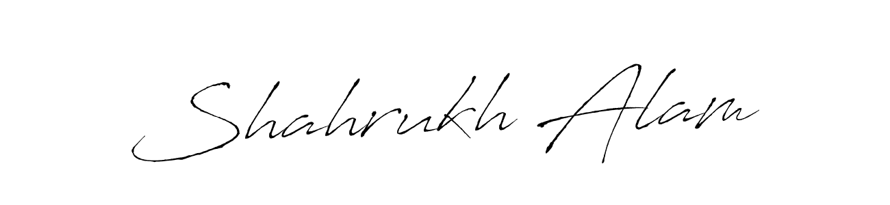 Make a beautiful signature design for name Shahrukh Alam. With this signature (Antro_Vectra) style, you can create a handwritten signature for free. Shahrukh Alam signature style 6 images and pictures png