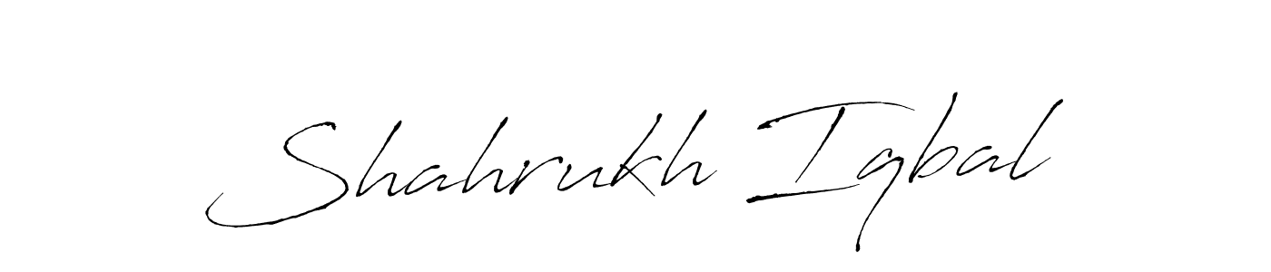 How to make Shahrukh Iqbal name signature. Use Antro_Vectra style for creating short signs online. This is the latest handwritten sign. Shahrukh Iqbal signature style 6 images and pictures png