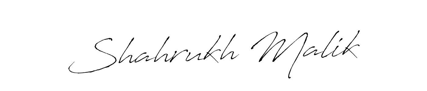 How to make Shahrukh Malik name signature. Use Antro_Vectra style for creating short signs online. This is the latest handwritten sign. Shahrukh Malik signature style 6 images and pictures png