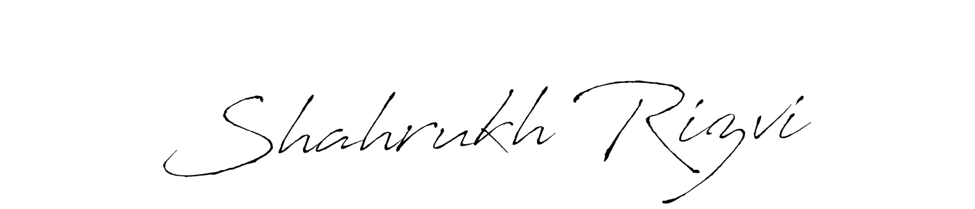 How to make Shahrukh Rizvi signature? Antro_Vectra is a professional autograph style. Create handwritten signature for Shahrukh Rizvi name. Shahrukh Rizvi signature style 6 images and pictures png