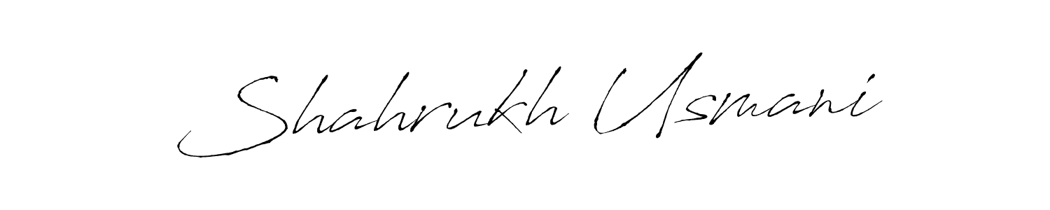 Make a beautiful signature design for name Shahrukh Usmani. With this signature (Antro_Vectra) style, you can create a handwritten signature for free. Shahrukh Usmani signature style 6 images and pictures png